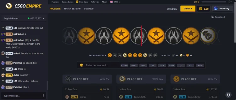 CSGOEmpire Hompage