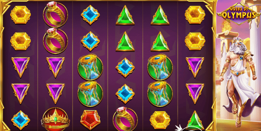 a slot sample image with the game gates of olympus